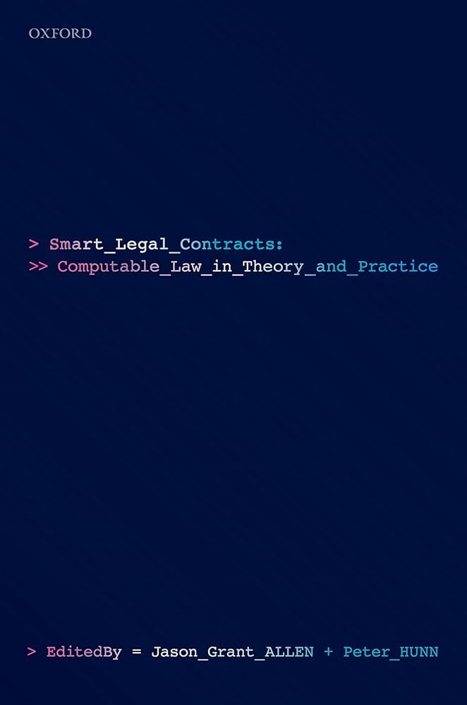 Book cover: Smart Legal Contracts — Computable Law in Theory and Practice